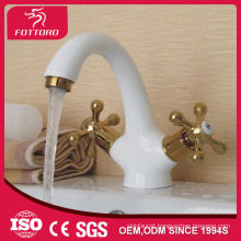 MK24103 White double handle sink mixer faucet basin